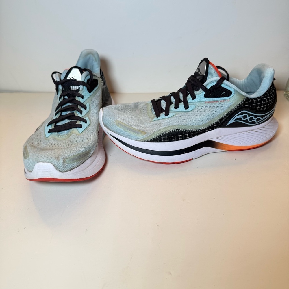 Saucony Women's Shoes in Light Blue and Black Size 9.5